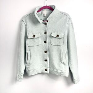 Joie Wool Blend Cropped Shacket Sz Large